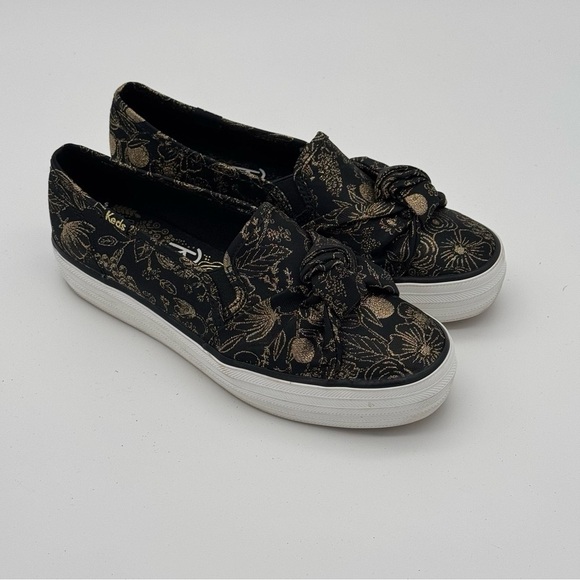 Keds X Rifle Paper Co Triple Decker Colette Jacquard Sneakers Slip On Shoes 6 - Picture 6 of 13